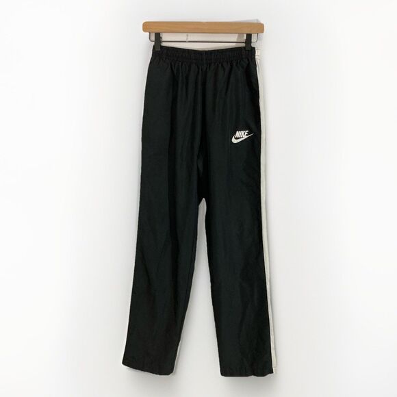 Vintage 80s Nike Blue Label Track Pants Men’s S Black White Stripe Retro Rare - Picture 1 of 12